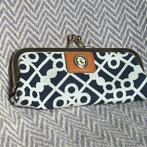 Spartina 449 Navy and Cream Patterned Eyeglass Case
